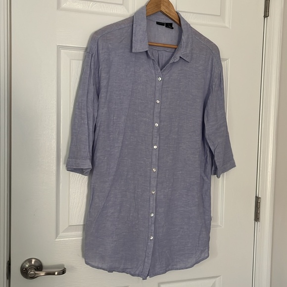 Tahari linen coverup - Picture 1 of 8